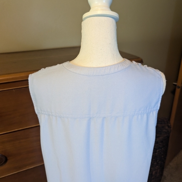 Merona Periwinkle Blue Garden Party A-line Dress Fade Floral XL - Picture 4 of 11